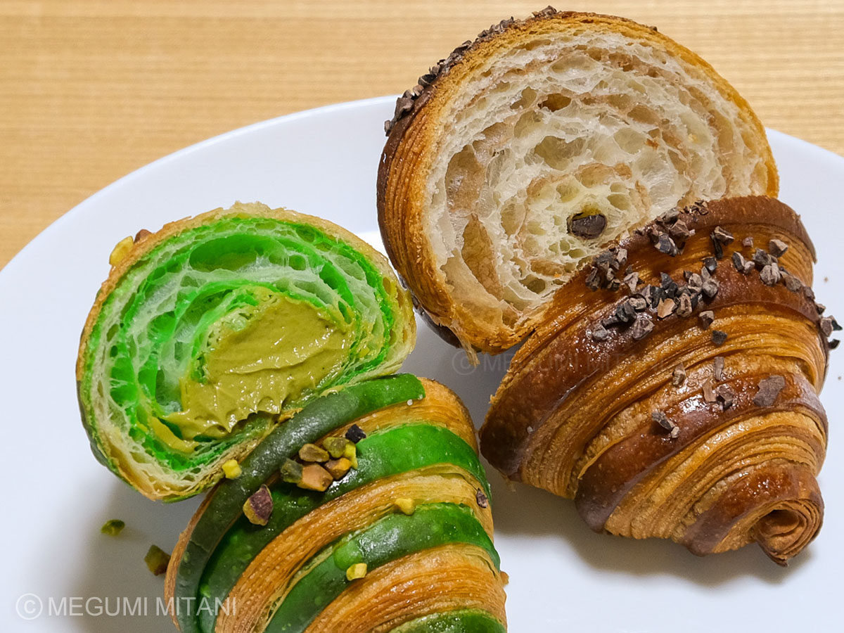 Le Coin Vert 神楽坂のクロワッサン断面(c)Megumi Mitani
