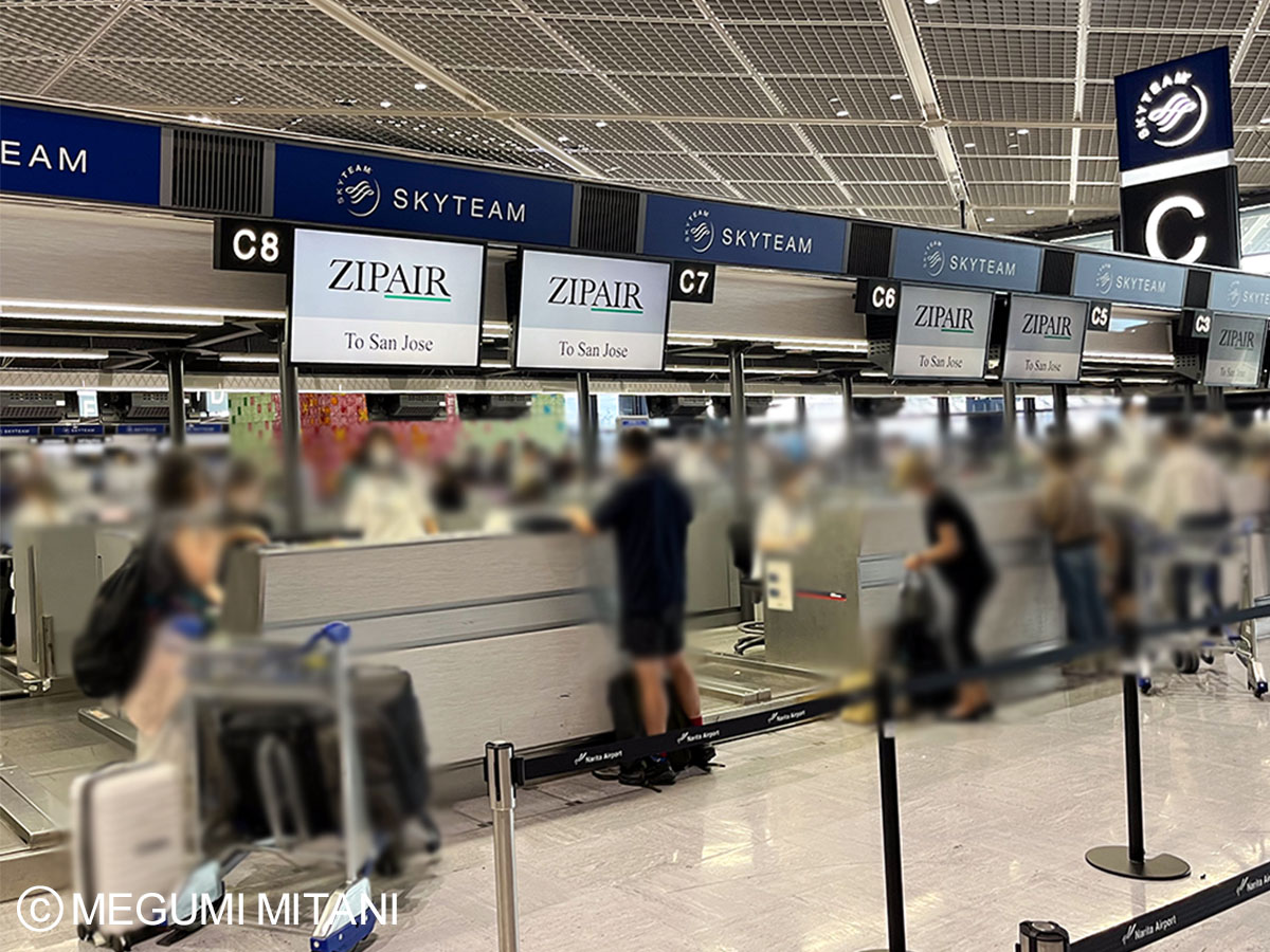 ZIPAIRチェックイン(c)Megumi Mitani